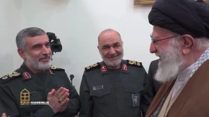 لحظاتی از دیدار فرماندهان شهید سلامی، حاجیزاده و کاظمی با رهبر معظم انقلاب