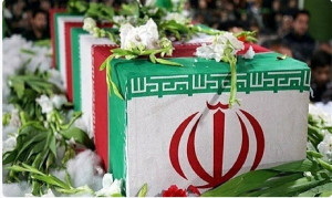 مراسم تشییع یک سرباز مدافع وطن در بهارستان