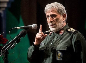 تصاویری از سردار قاآنی در مراسم بزرگداشت شهدای نیروی قدس سپاه