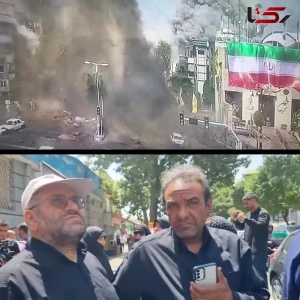 فیلم انفجار با موشک اسرائیل در میدان قدس تجریش واقعیست + فیلم گفتگو با شاهد عینی