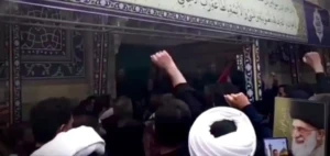 فیلم حضور سردار قاآنی در تشییع شهید ایزدی