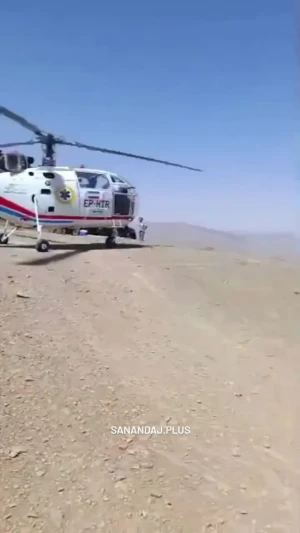 سوختن مرد فداکار هنگام آتش سوزی کردستان + فیلم انتقال به بیمارستان