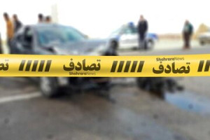 برخورد مرگبار خودرو با تیر چراغ برق