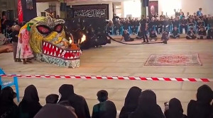 تصاویر حضور اژدها در یک تعزیه!