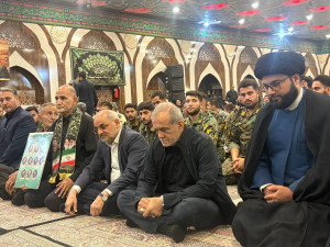 حضور پزشکیان در مراسم گرامیداشت شهدای اقتدار و امنیت