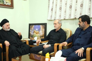 دیدار پزشکیان با نماینده آیتالله سیستانی در ایران