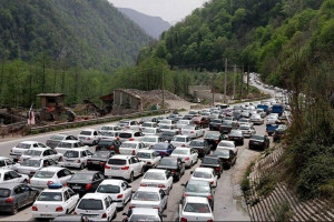 ترافیک در محور کندوان سنگین است