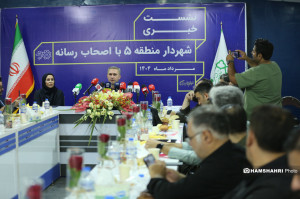نشست خبری شهردار منطقه پنج و بازدید از پروژه