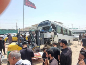 تصادف مینیبوس حامل زائران ایرانی در نجف