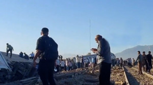 تصاویر قطار تهران به کرمان که از ریل خارج شد