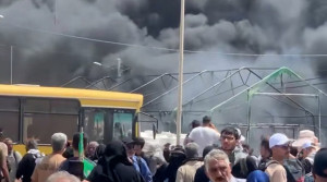 تصاویر آتشسوزی عظیم در مرز مهران