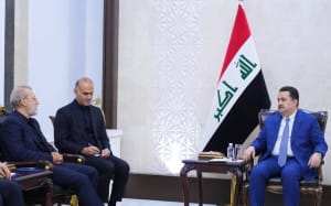دیدار علی لاریجانی با نخست وزیر عراق در بغداد