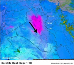 تصویر ماهوارهای گردوخاک؛ در حال ورود به ایران