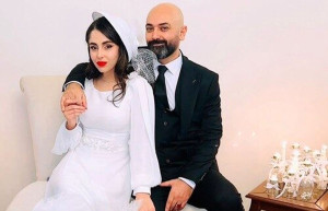 مهدی کوشکی و همسر چهارمش محیا مهدی زاده در جشن تولدشان